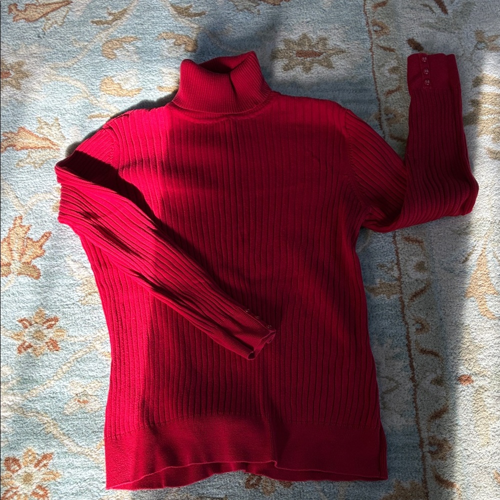 Croft & Barrow Bold Red Knit Top XXL